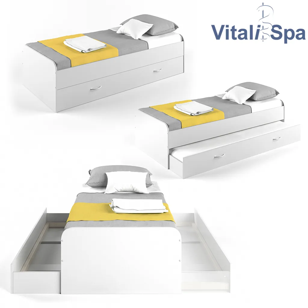 VitaliSpa Kojenbett Enzo Weiß 203,2 X 94 X 52,4 Cm Holzwerkstoff – Bild 7