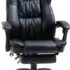 Vinsetto Bürostuhl Stuhl Chefsessel Drehstuhl Anhebbar Mit Massagefunktion Liegefunktion Kunstleder Schaumstoff PP-Kunststoff Nylon Schwarz 68,5 X 68,5 X 119-127 Cm