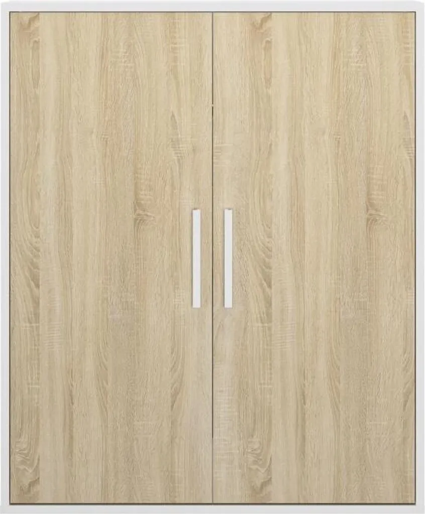 Schrank Unter Dachschräge Mit 2 Türen - Weiß & Holzfarben - ADEZIO – Bild 5