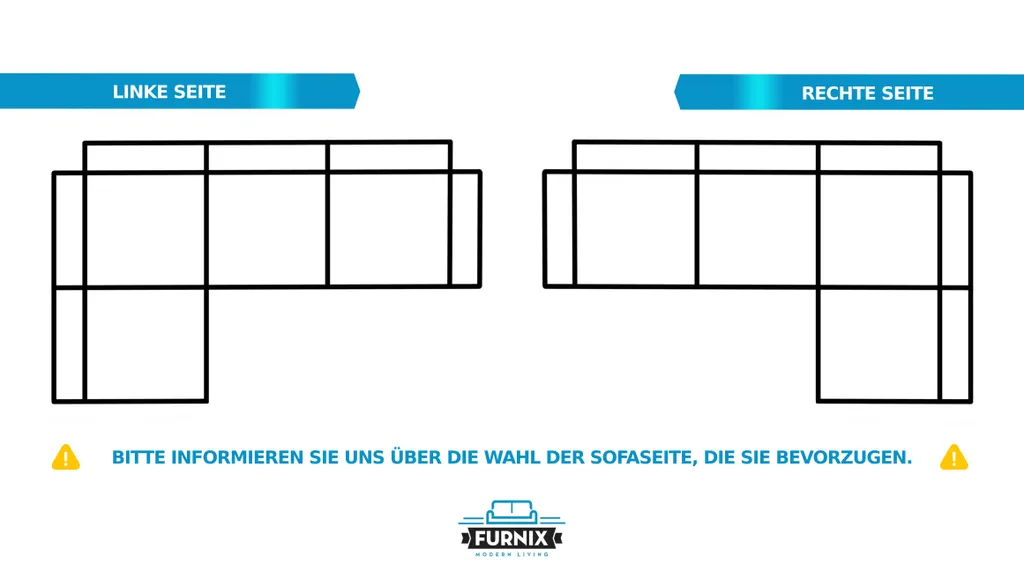 FURNIX Schlaf-Ecksofa SOTTERIA Polstercouch L-Form Kissen SA14 Schwarz – Bild 2