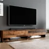 Furnix TV- Lowboard Alyx 180 Cm TV-Schrank Mit LED-Beleuchtung Loft Design Old Style Wood