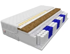 Matratze 140x200 Cm FERRARA 7 Zonen H3 H4 Taschenfederkern Kokos Höhe Ca. 24 Cm Mit Waschbarem Premium Bezug