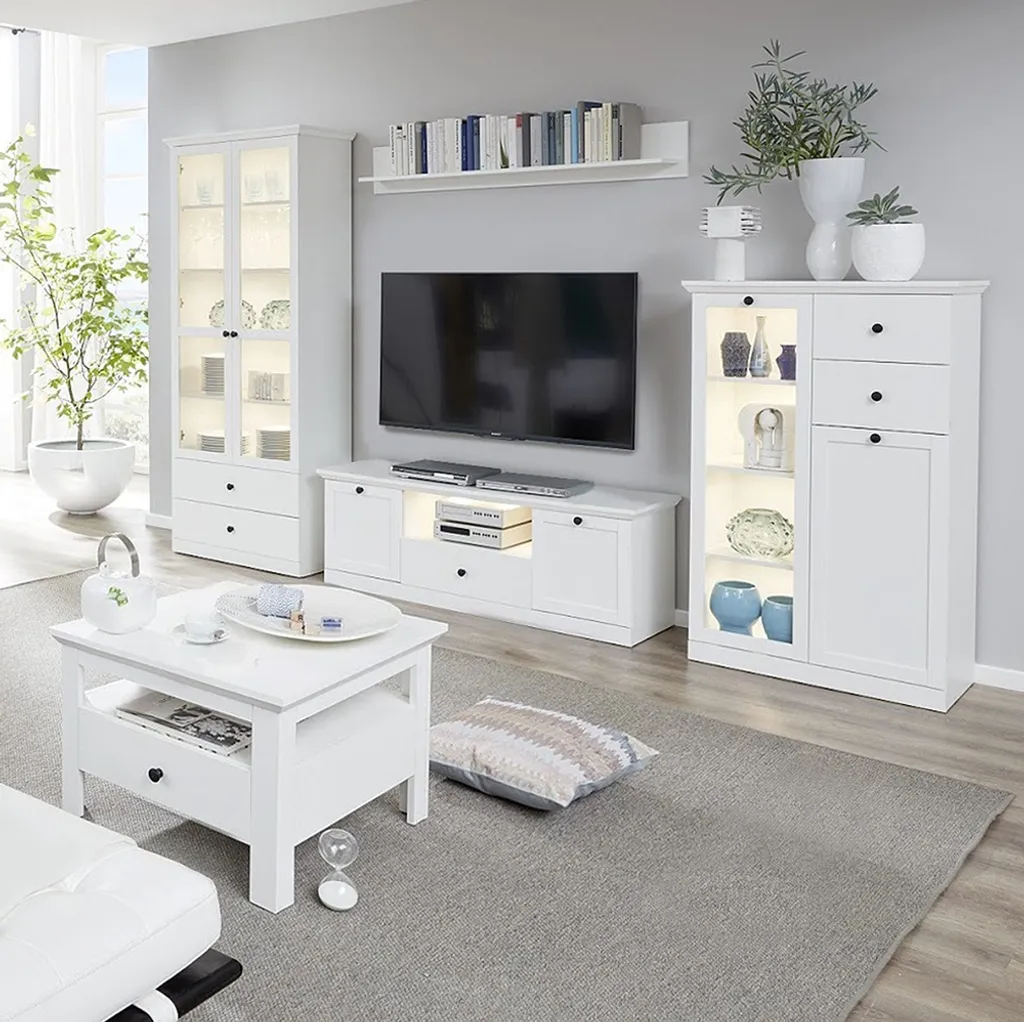 Trendteam Wohnen Wandboard BrandsonBaxter WeißNachbildung 139 X 21 X 18 Cm – Bild 3