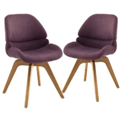 2er Set 4-Fuß Stuhl Henderson | Merlot