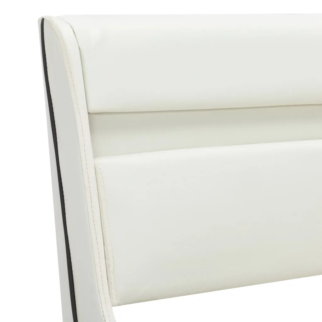 VidaXL Bettgestell Mit LED Weiß Kunstleder 90x200 Cm – Bild 7