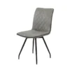 Polsterstuhl Esszimmerstuhl Grau Microfaser TATJANA - Die Möbelfundgrube