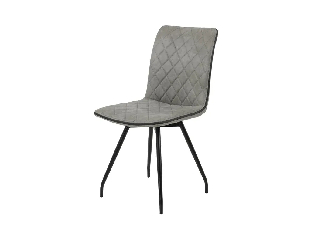 Polsterstuhl Esszimmerstuhl Grau Microfaser TATJANA - Die Möbelfundgrube