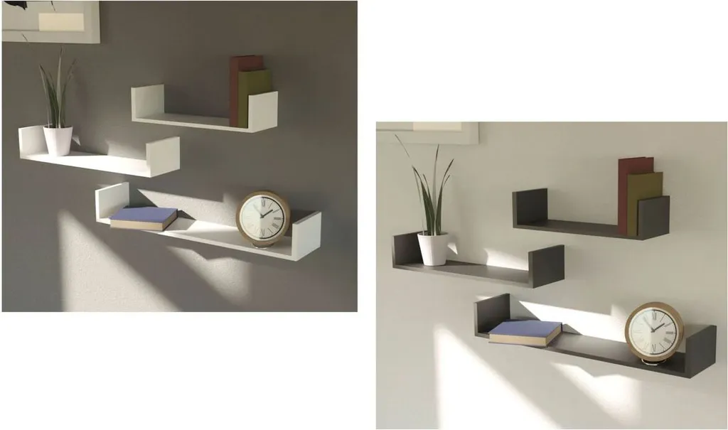 Linder Exclusiv WR112 Wandregale Weiß 3-er Set MDF PVC Bis 8kg Belastbar – Bild 2