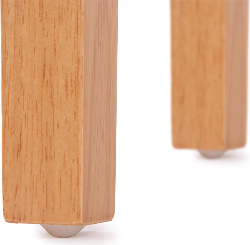 Esszimmerstuhl Littau, Küchenstuhl Stuhl, Leder Weiß, Helle Beine – Bild 3