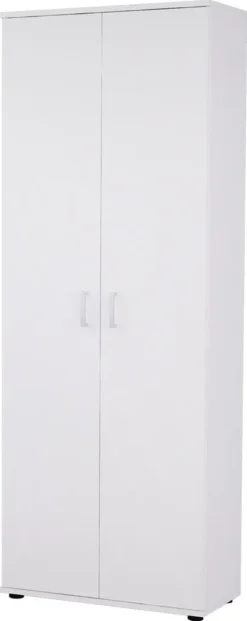 Mirjan24 Kleiderschrank Terni, Stilvoll Schrank Vom Hersteller, Standregal Mit Türen, Schlafzimmerschrank (Farbe: Weiß)