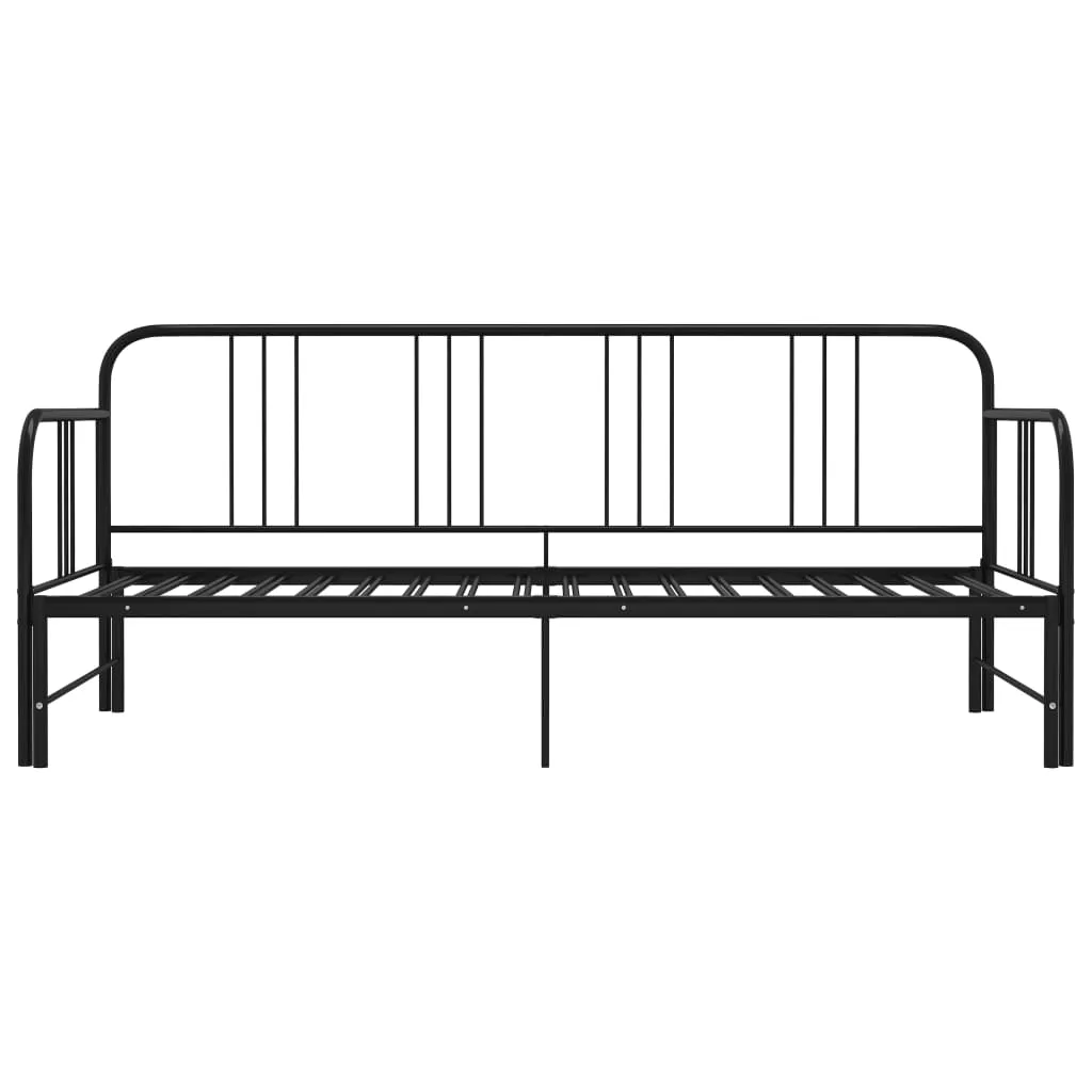 VidaXL Ausziehsofa Bettgestell Schwarz Metall 90x200 Cm – Bild 3
