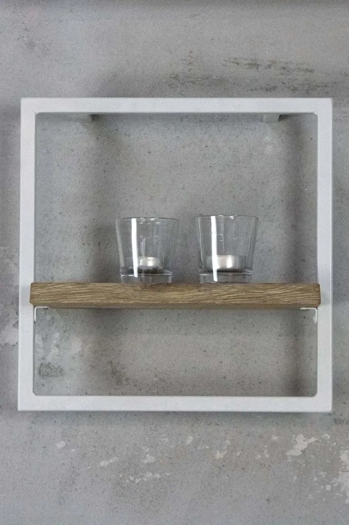 4-tlg. Wandregale In Weiß Gerahmt Mit Baumkante Von Holz4home® – Bild 6