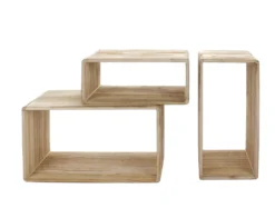 Wandregal 3er Set Regal Holz Hängeregal Holzregal Schweberegal Bücherregal