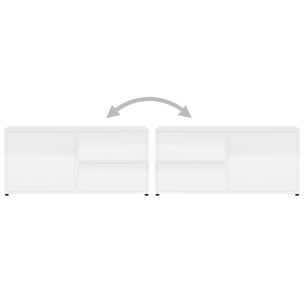 VidaXL TV-Schrank Hochglanz-Weiß 80x34x36 Cm Holzwerkstoff – Bild 9