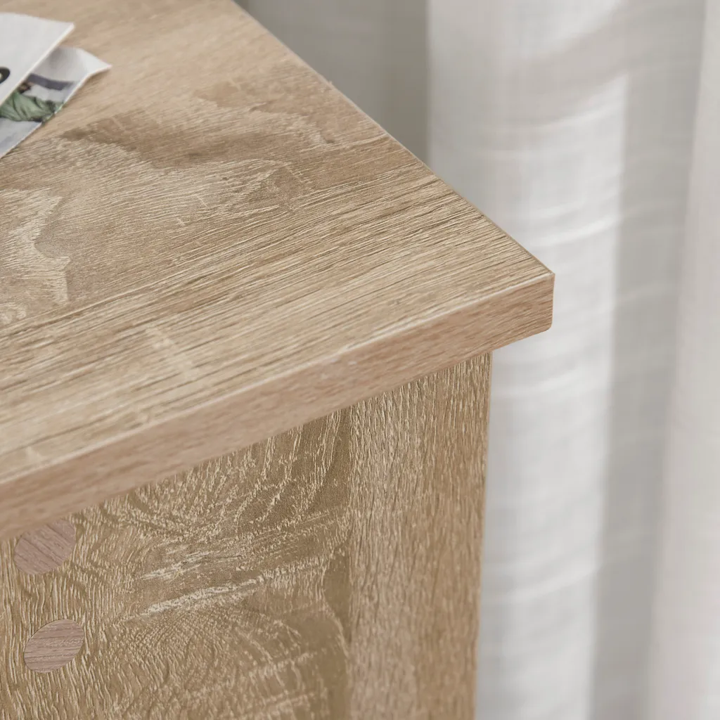 HOMCOM Eckschreibtisch Mit 2 Ablageflächen L-förmiger Schreibtisch Computertisch Mit Tastaturablage Schublade CPU-Ständer E1-Spanplatte Naturholz 120 X 70 X 75 Cm – Bild 9