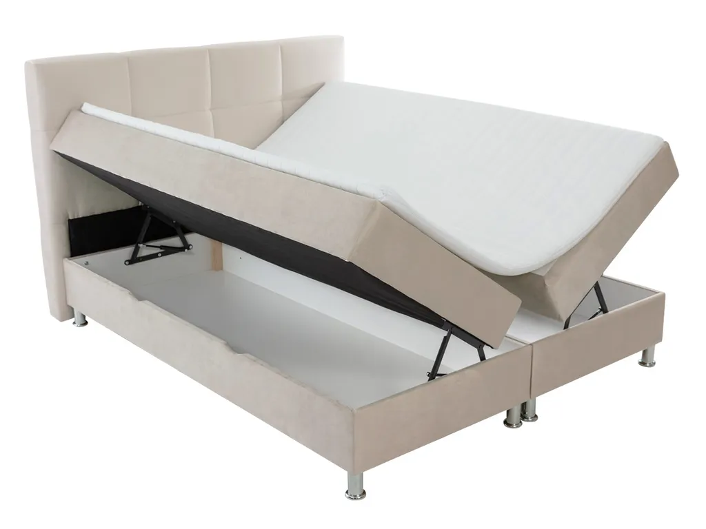 Mirjan24 Boxspringbett Dave, Stilvoll Doppelbett Mit Zwei Bettkästen, Matratze Und Topper (Farbe: Fresh 32, Größe: 160x200 Cm) – Bild 6