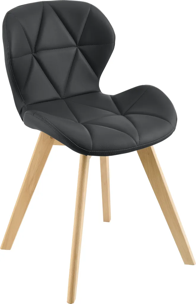 Esszimmerstuhl Älmhult 6-er Set 81x57 Cm Kunstleder Buche Stühle Wohnzimmerstuhl Küchenstuhl Schwarz – Bild 4