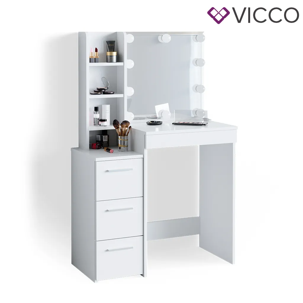 Vicco Schminktisch Frisiertisch Schminkkommode Meryl + LED-Beleuchtung Kommode – Bild 7