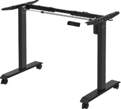 SONGMICS Höhenverstellbar Elektrisch Mit Motor, Höhenverstellbares Schreibtischgestell, Schreibtisch,Tischgestell Mit Memory-Funktion, Schreibtischständer Mit Haken Verstellbarer Tisch Schwarz LSD018B01