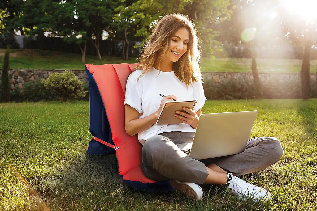 Happy People Sport Sitz- & Liegematratze, 175 X 54 Cm, Mit Mikrofaserbeschichtung & Klappfunktion Luftmatratzen Luftmatratzen – Bild 5