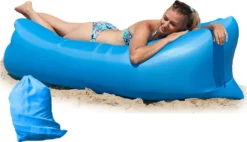 Aufblasbares Luftsofa Sitzkissen Garten 190x70 Camping-liegen Blau Luftsack Lufteinlass Couch Air Sofa Bed Luftsofa Für Camping Strand Luftbett Retoo