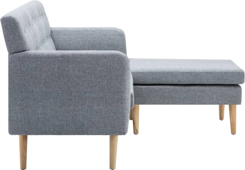 VidaXL Sofa In L-Form Stoffbezug 171,5 X 138 X 81,5 Cm Hellgrau – Bild 4