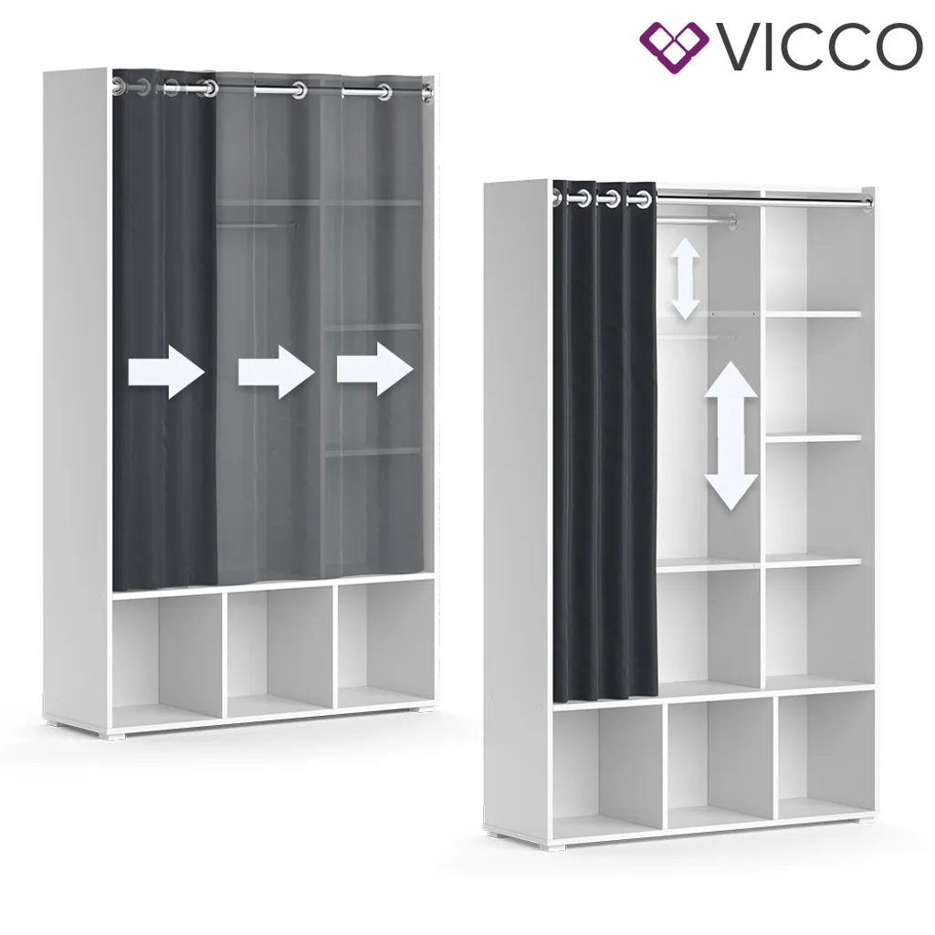 Vicco Kinderkleiderschrank Luigi Weiß 104,4 X 173,8 X 35 Cm Holzwerkstoff – Bild 6