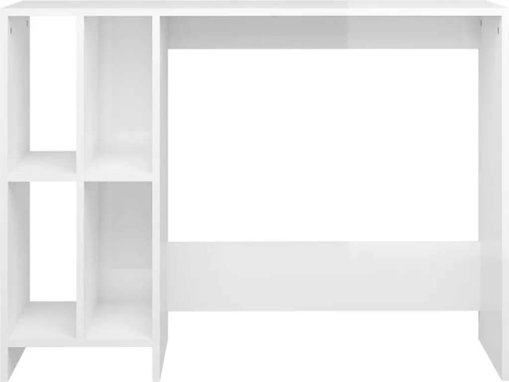 VidaXL Computertisch Hochglanz-Weiß 102,5x35x75 Cm Holzwerkstoff – Bild 4