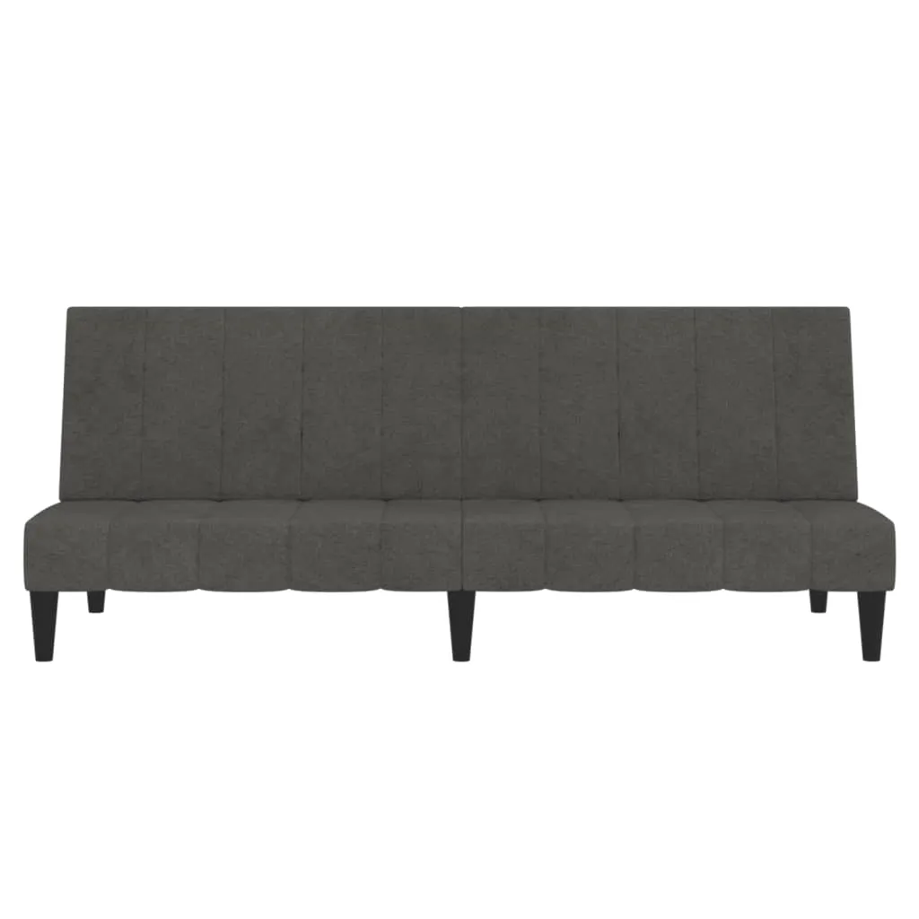 VidaXL Schlafsofa 2-Sitzer Dunkelgrau Mikrofasergewebe – Bild 4