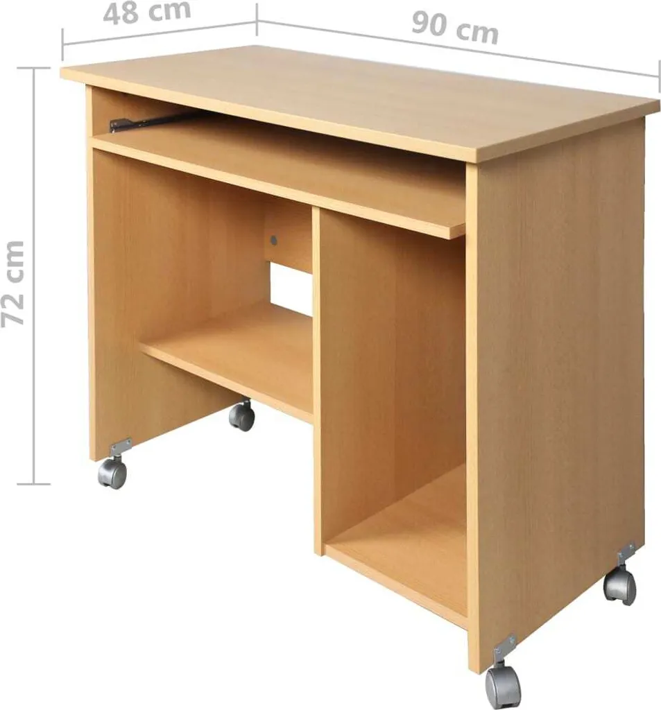 Germania Computertisch Auf Laufrollen In Buche-Nachbildung, 0482-11 – Bild 20