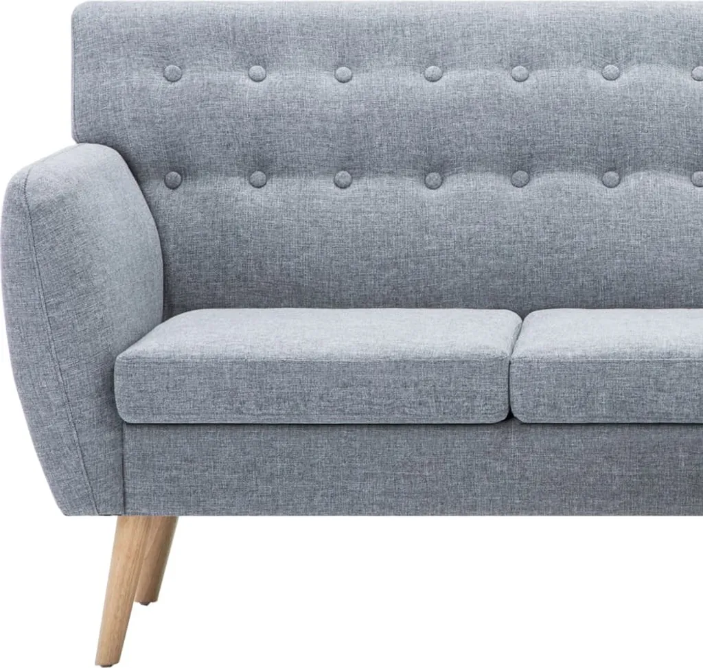 VidaXL Sofa In L-Form Stoffbezug 171,5 X 138 X 81,5 Cm Hellgrau – Bild 7