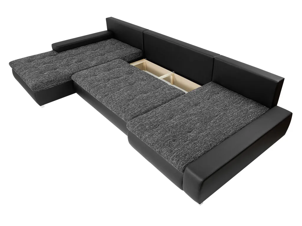 Mirjan24 Ecksofa Caro, U-Form Couch, Eckcouch Mit Bettkasten Und Schlaffunktion, Polsterecke, Couchgarnitur, Farbauswahl, Bettsofa Für Wohnzimmer (Soft 017 + Casablanca 2316) – Bild 5