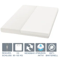 Juskys Kaltschaummatratze 90 X 200 Cm – Matratze Mit Härtegrad H3 - 16 Cm Höhe - Kaltschaum – Schaumstoffmatratze - Schaummatratze - Bettmatratze