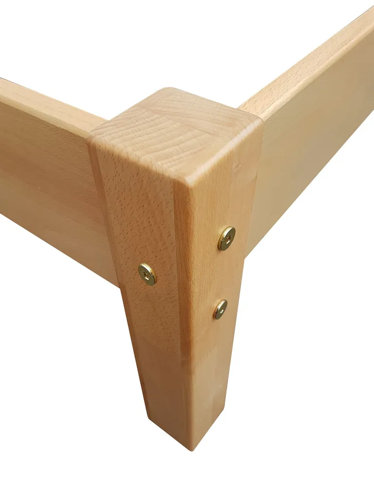 Einzelbett Jugendbett 100x200 Buche Natur Massivholzbett Futonbett Zubehör Wählbar V-60.84-10Rollrost Inkl. – Bild 6