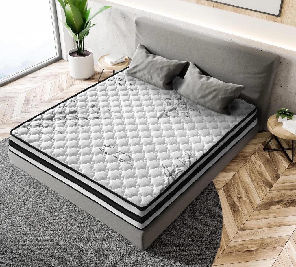 |Bezen|Anti-Stress Visco-Schaummatratze 140x200 Mit Karbon Therapie|Memory Effekt Und Hohe Festigkeit| – Bild 2