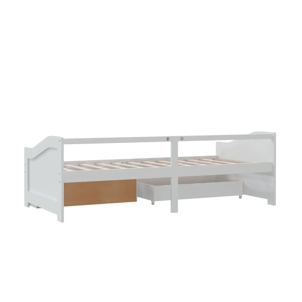 VidaXL Tagesbett 3-Sitzer Mit Schubladen Weiß Kiefernholz 90x200 Cm – Bild 7