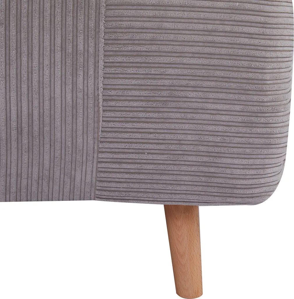 HOMCOM 2-in-1 Schlafsofa Schlafsessel Verstellbar Klappmatratze Gästebett ,Chaiselongue Im Cord-Optik, Für Schlafzimmer, Wohnzimmer Hellgrau 82 X 89 X 83 Cm – Bild 8