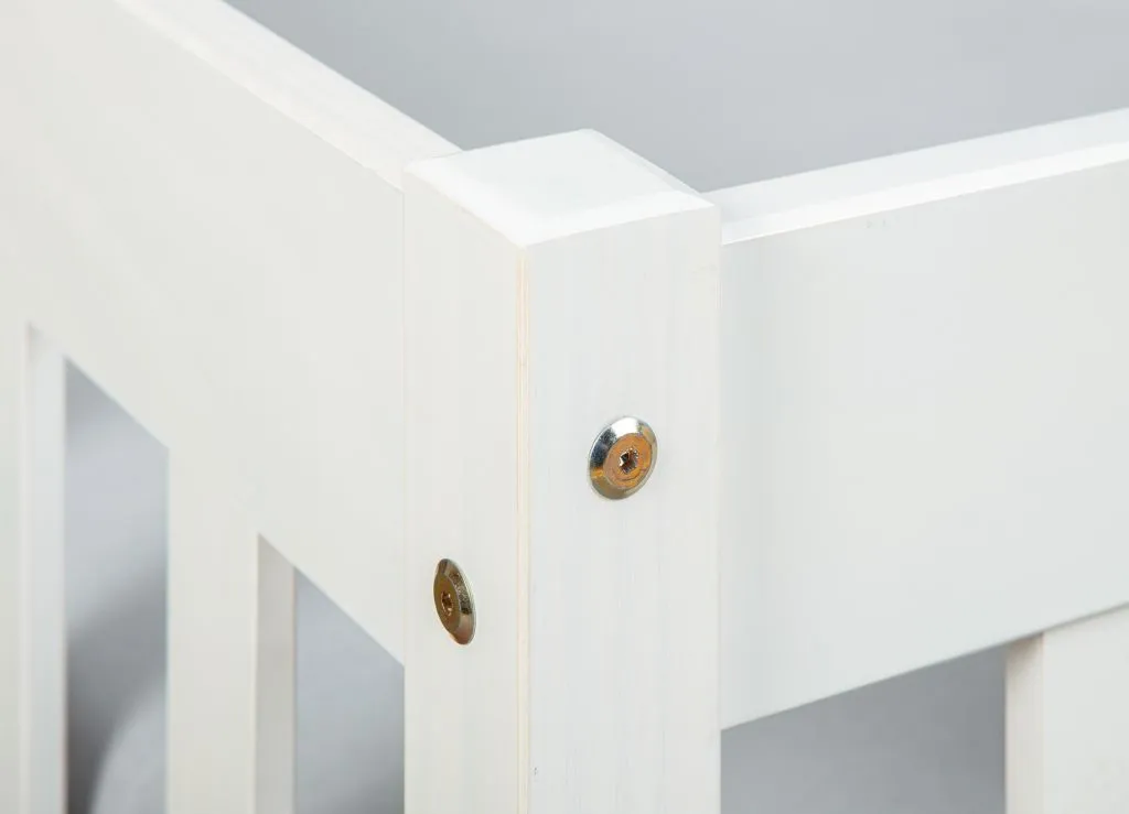 Sofabett Einzelbett SINTRO 90 X 200 Cm Kiefer Massivholz Weiß Lackiert – Bild 11