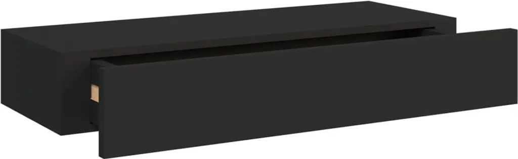 VidaXL Wand-Schubladenregale 2 Stk. Schwarz 60x23,5x10 Cm MDF – Bild 7