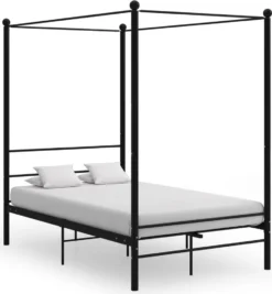VidaXL Himmelbett Schwarz Metall 140x200 Cm