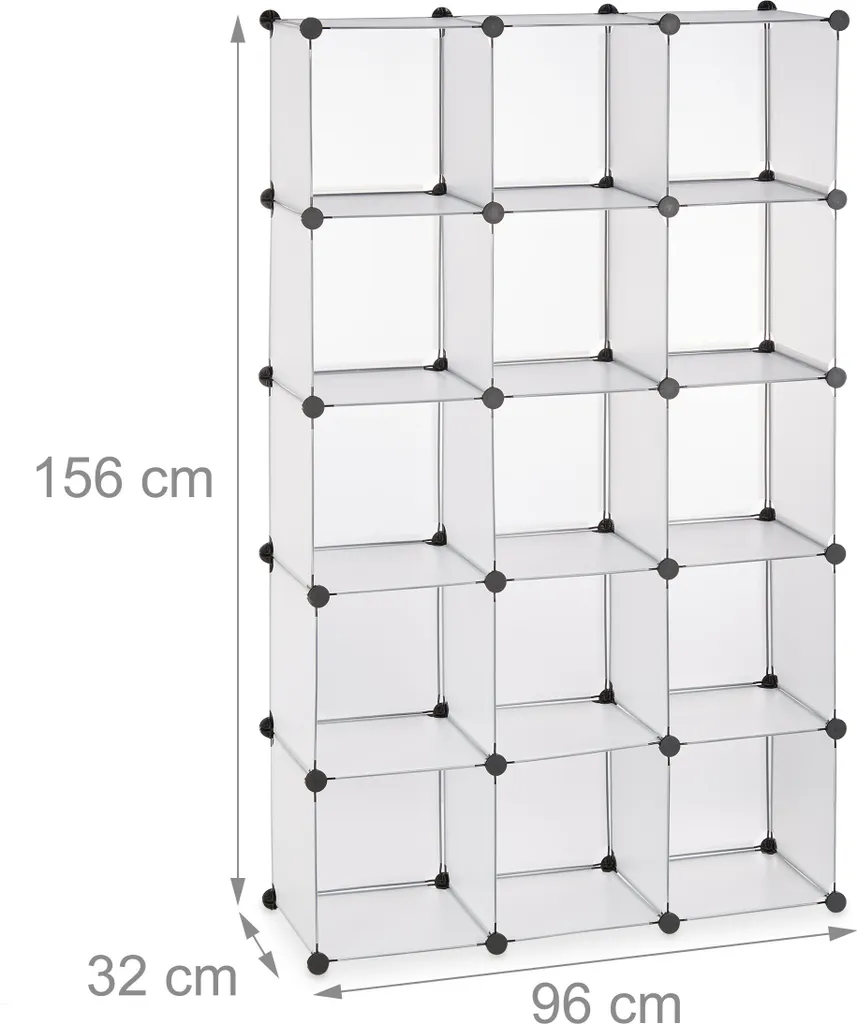 Relaxdays Steckregal Aus Kunststoff Mit 15 Fächern – Bild 4