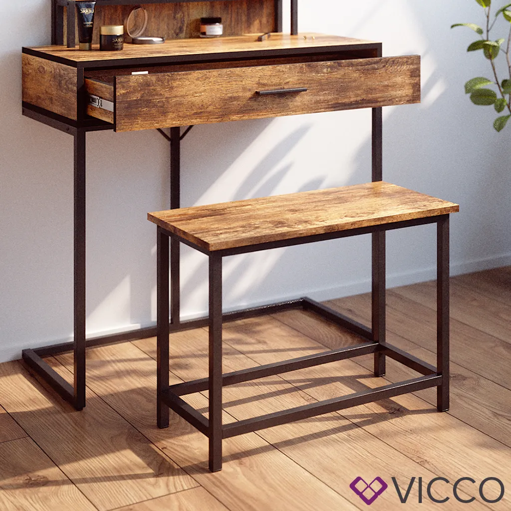 Vicco Sitzbank Fyrk Bank Für Schminktisch 60cm Schminkhocker Sitzhocker – Bild 5