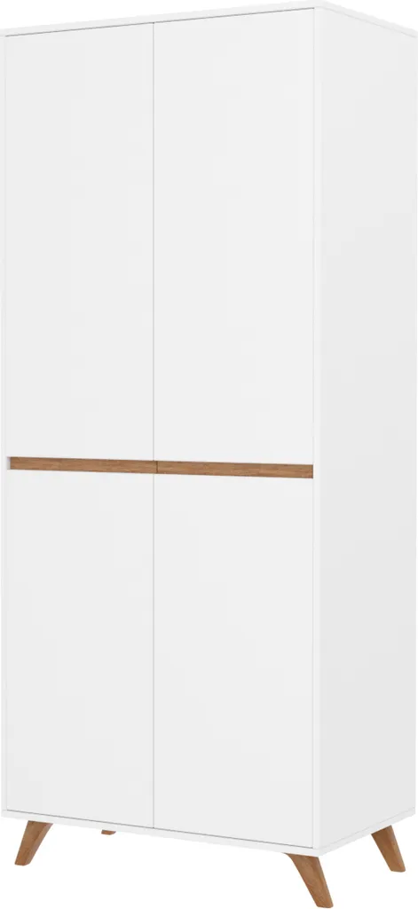 Mirjan24 Drehtürenschrank Truleko 01, Wohnzimmer Kollektion, Kleiderschrank, Stilvoll Schrank (Farbe: Eiche Craft Gold / Weiß)