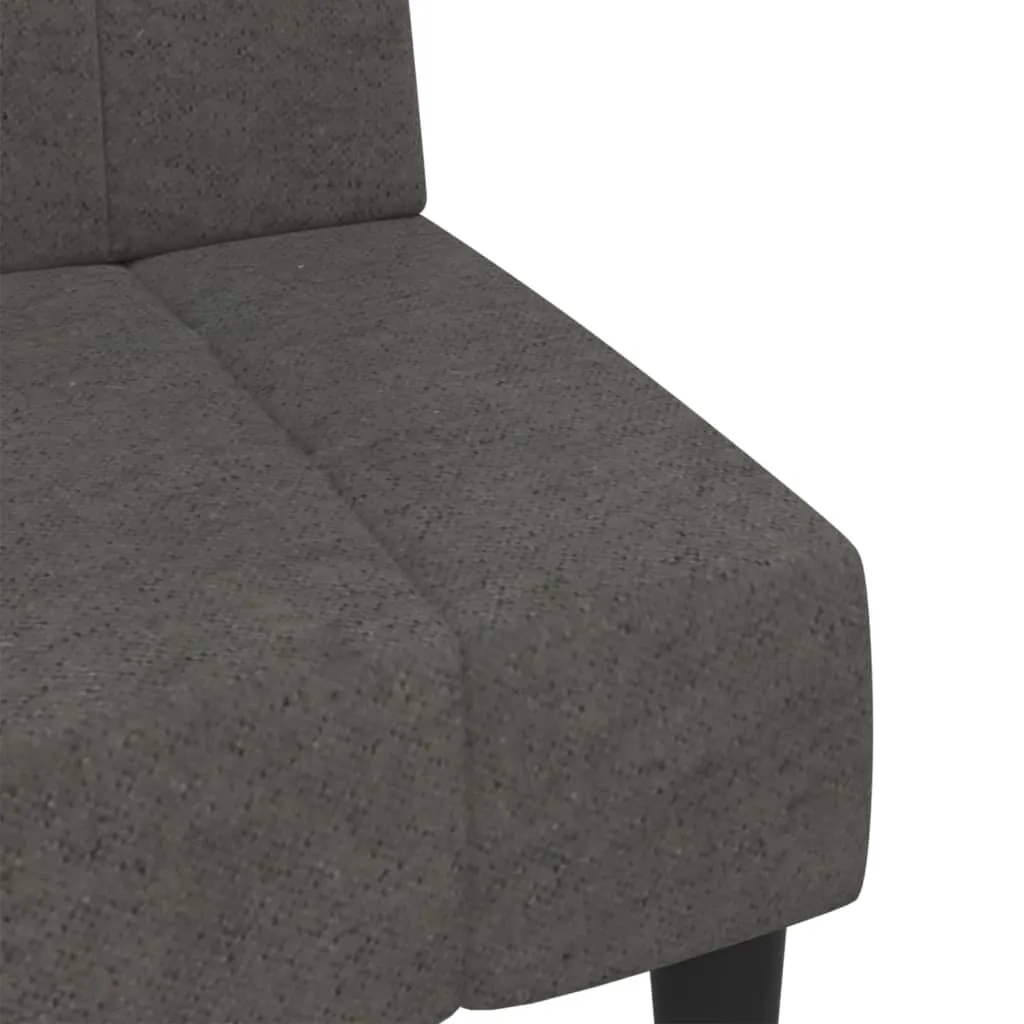 VidaXL Schlafsofa 2-Sitzer Dunkelgrau Mikrofasergewebe – Bild 9