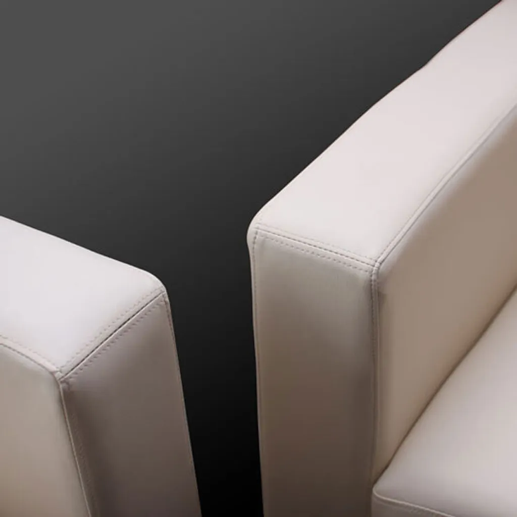 2er Sofa Lille, Kunstleder Schwarz – Bild 4