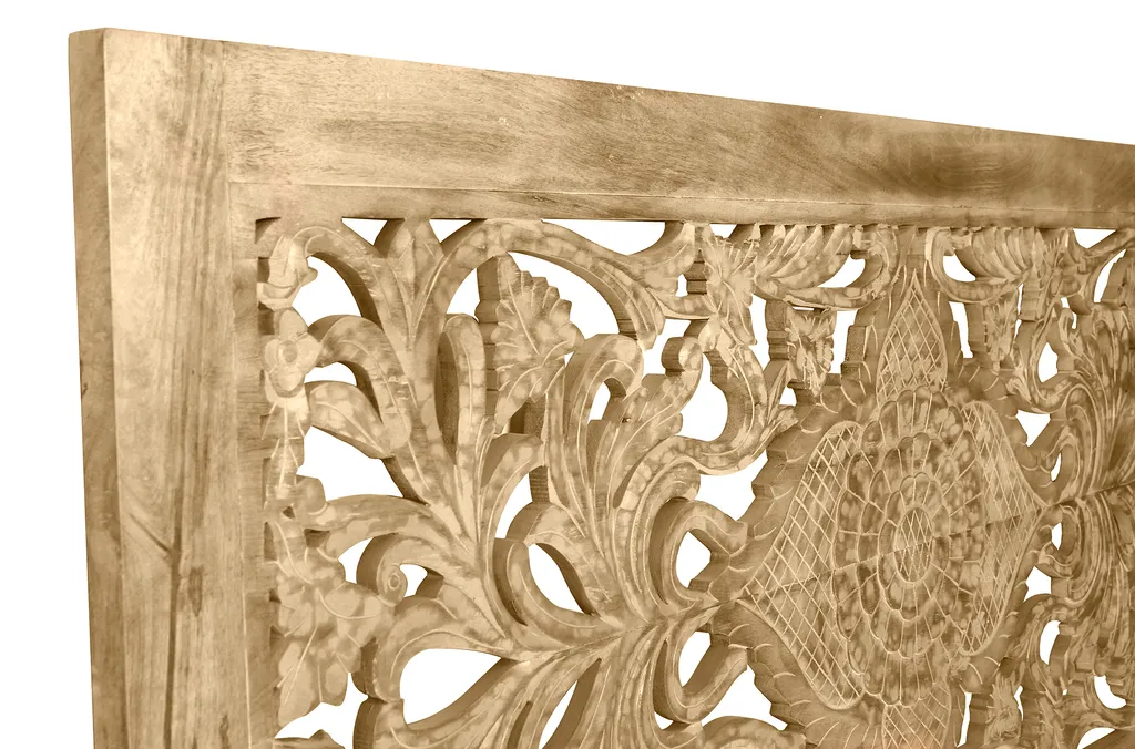 SIT Möbel Bett-Kopfteil | Orientalischer Stil | Mango-Holz Natur | B 220 X T 4 X H 120 Cm | 13755-01 | Serie LAKADEE – Bild 4