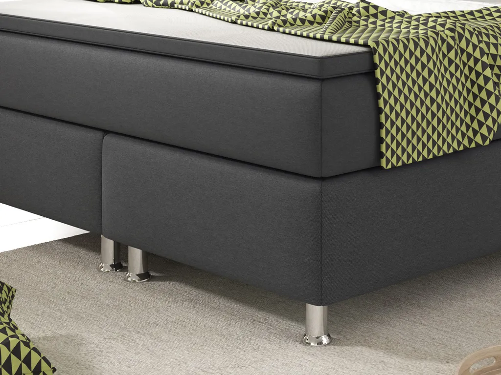 Inter Handels Boxspringbett Köln, 140x200, Anthrazit – Bild 4