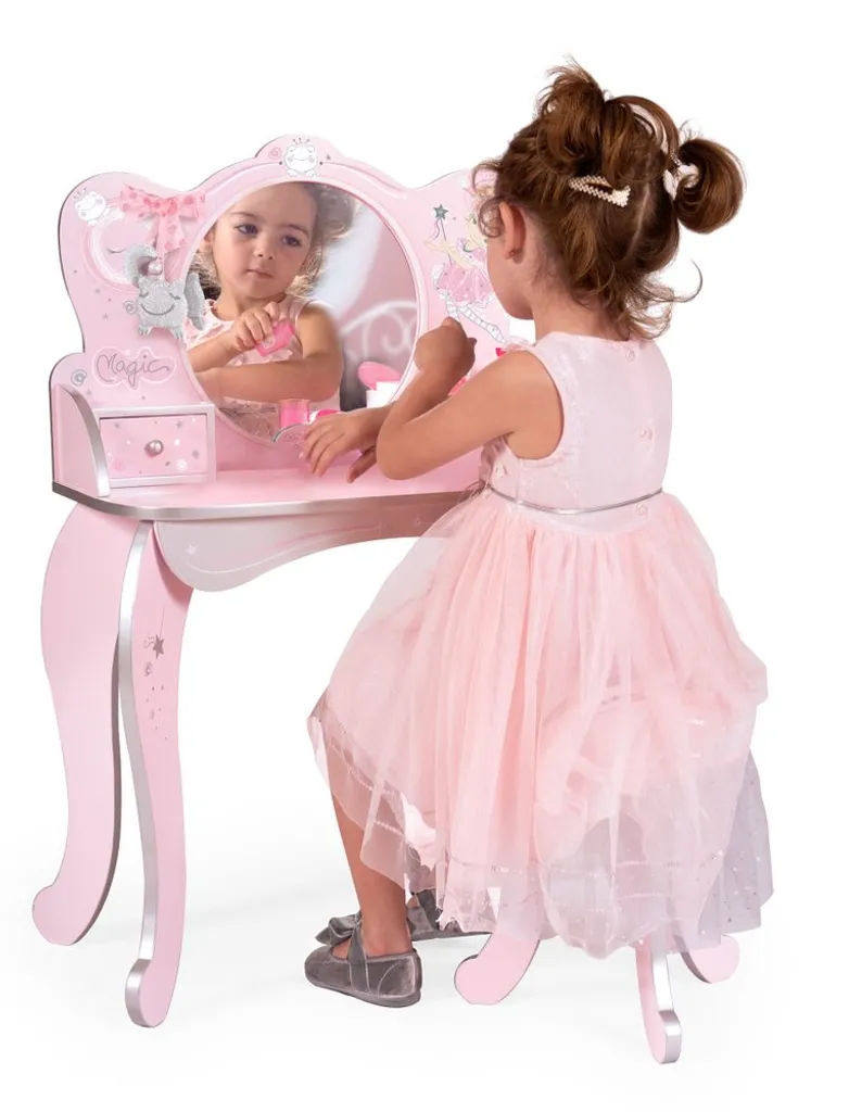 DeCuevas 55534A Magic Maria 2022 Schminktisch Aus Holz Mit Spiegel Und Holzstuhl – Bild 3