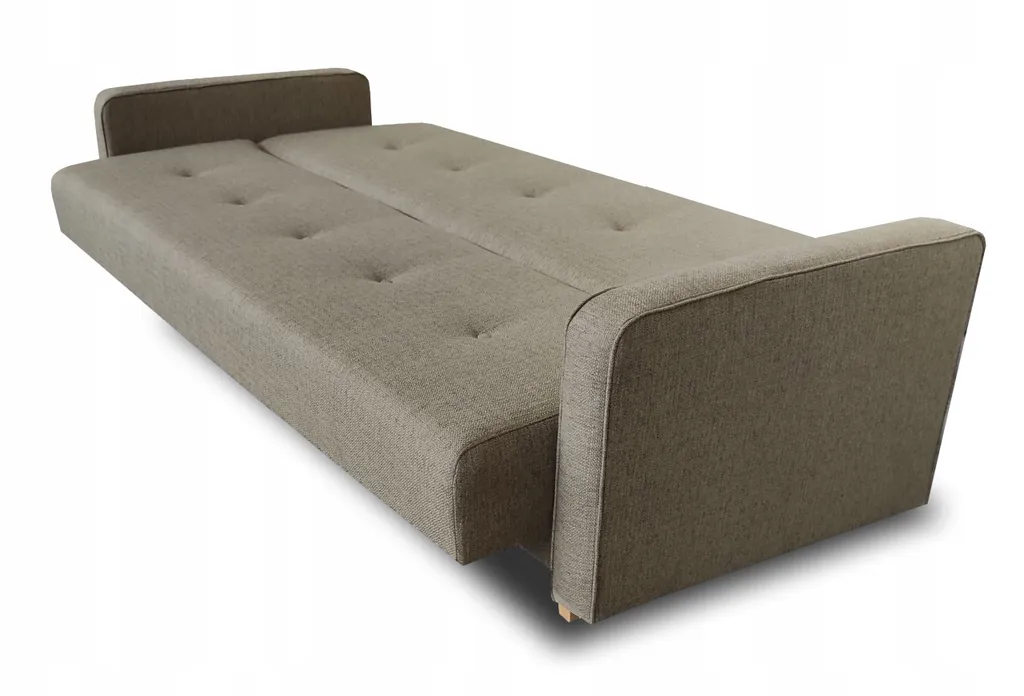 Platan Schlafsofa Adam Klappsofa, Mit Schlaffunktion, Polstersofa, Federn - Farbe: 100 Schwarz – Bild 4