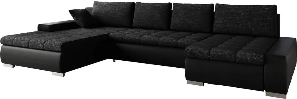 Mirjan24 Ecksofa Caro, U-Form Couch Mit Bettkasten Und Schlaffunktion, Polsterecke, Couchgarnitur Für Wohnzimmer (Soft 011 + Lawa 06) – Bild 15